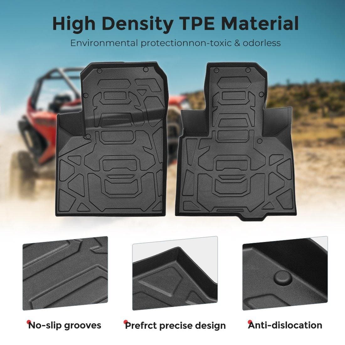 KEMIMOTO tappetini Polaris RZR PRO XP TPE antiscivolo
