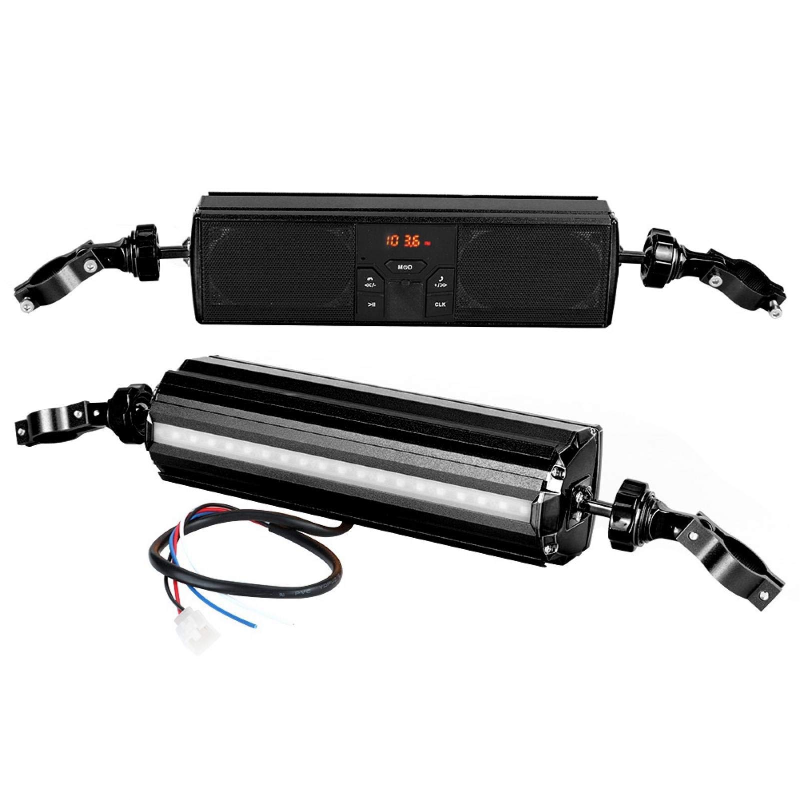 Kuuleyn stereo moto manubrio MP3 USB impermeabile nero