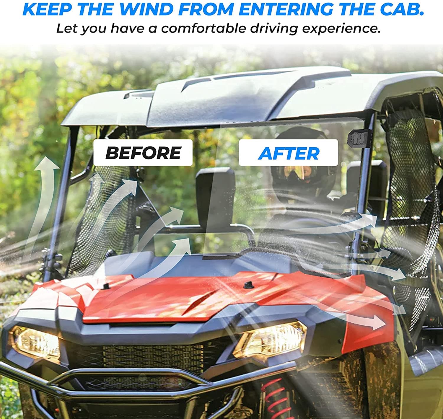 KEMIMOTO Pioneer 700 Parabrezza Anteriore Policarbonato 2014-2026
