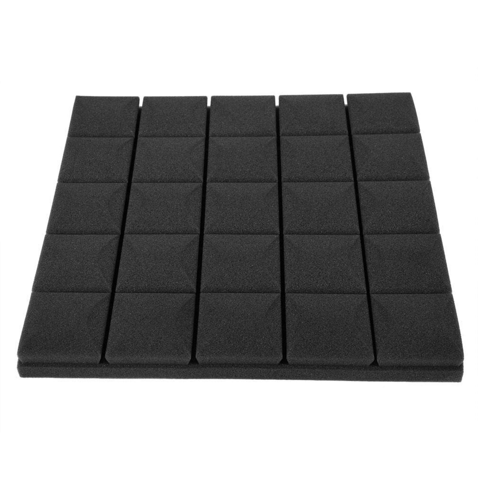 Kuuleyn Pannelli Acustici 50x50x5cm Pannelli Fonoassorbenti Nero 6 Pezzi
