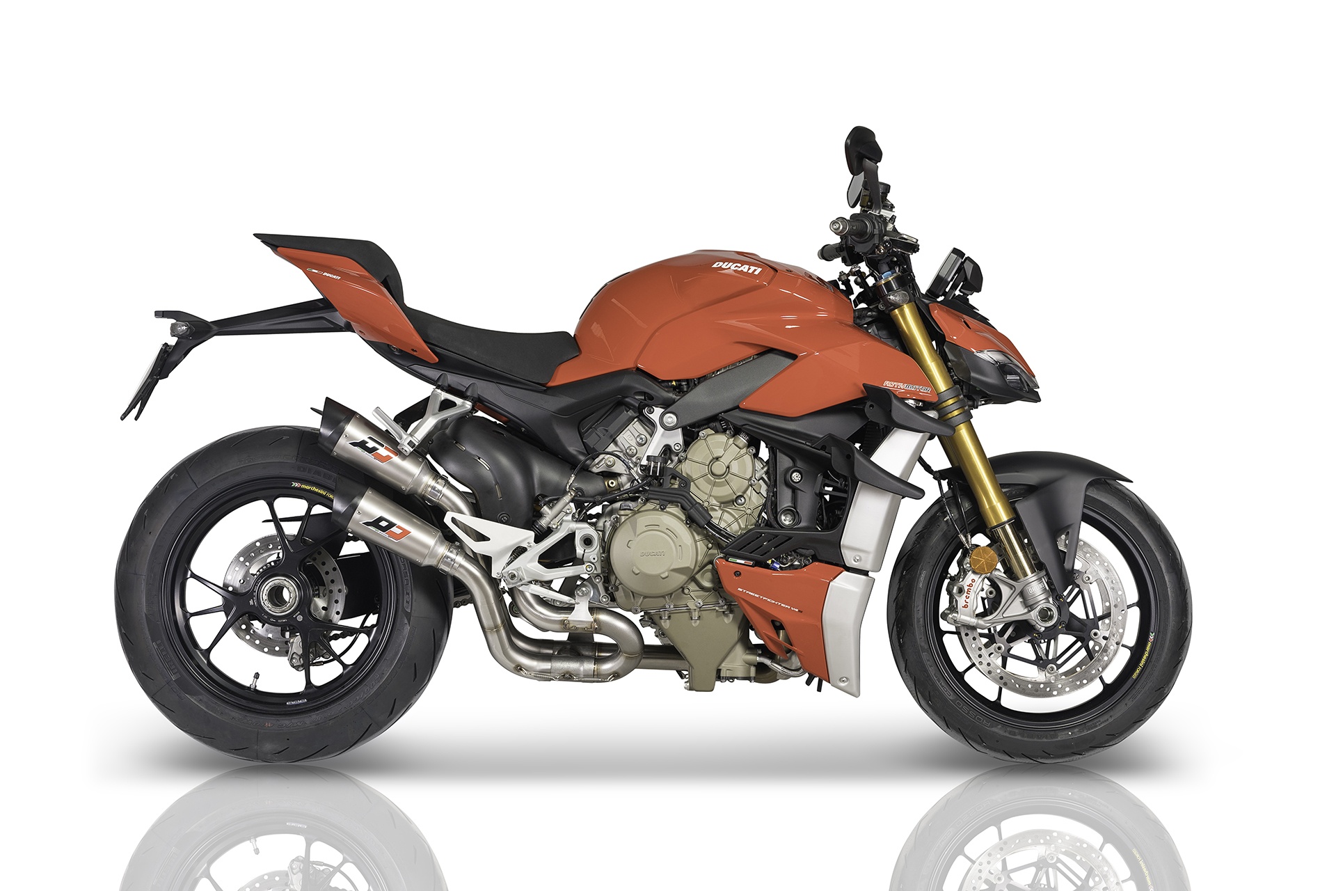 QD Exhaust Twin Gunshot Streetfighter V4 2020 scarico racing
