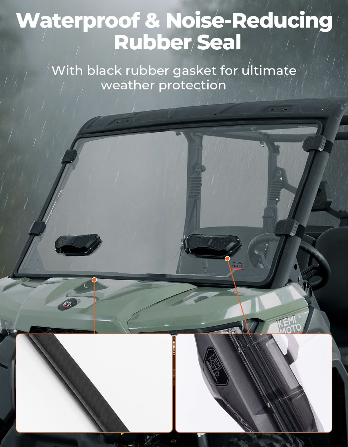 KEMIMOTO Defender HD10 parabrezza anteriore ventilato 5 mm