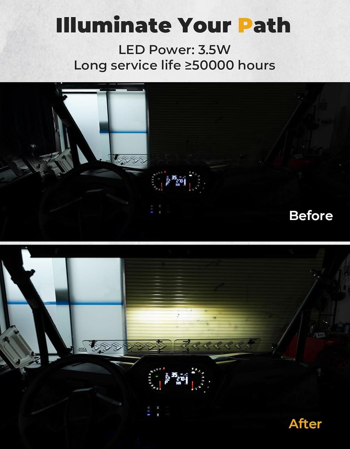 Kemimoto RZR XP 1000 luce anteriore LED RGB