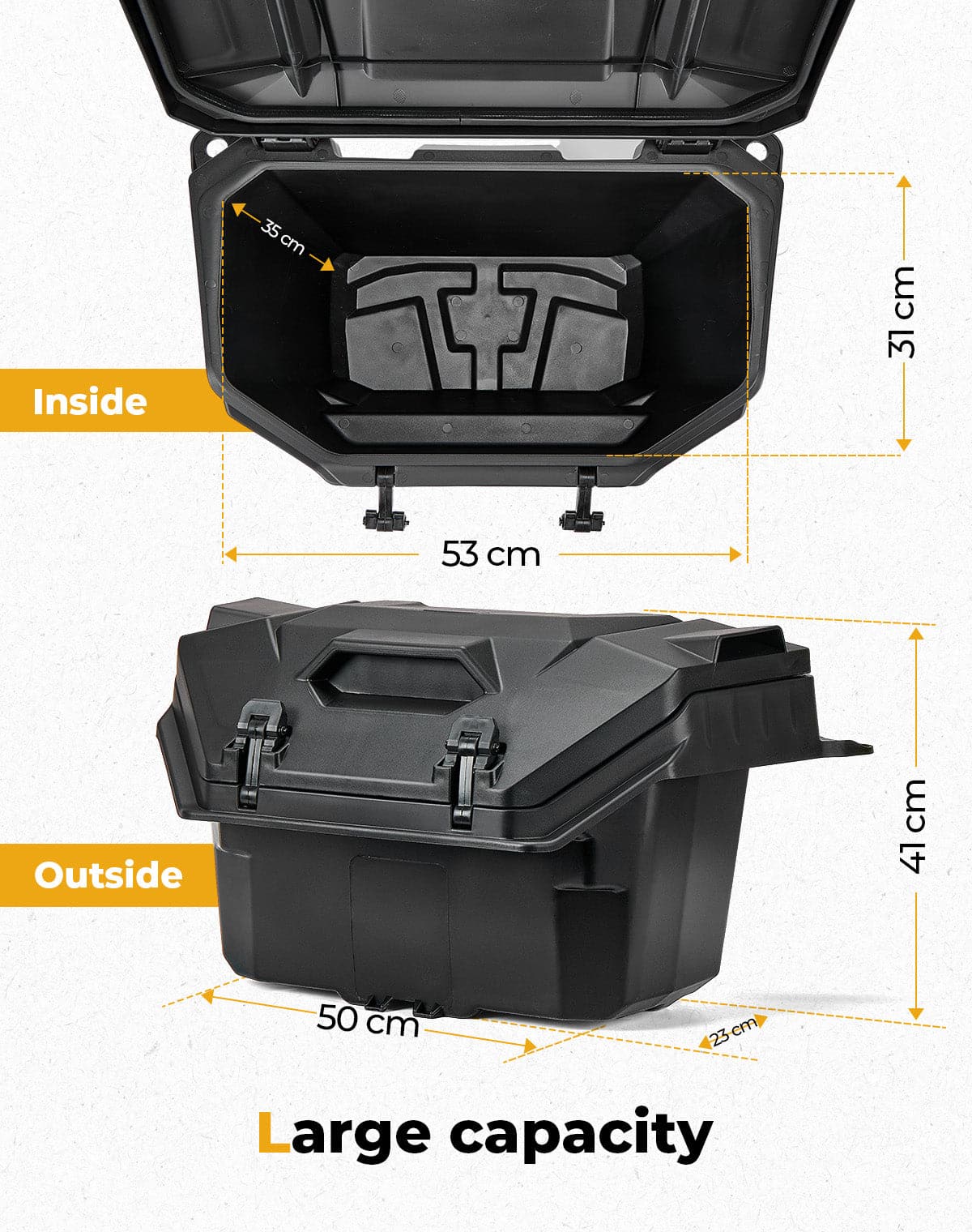 KEMIMOTO baule posteriore UTV 55QT Polaris RZR XP 1000