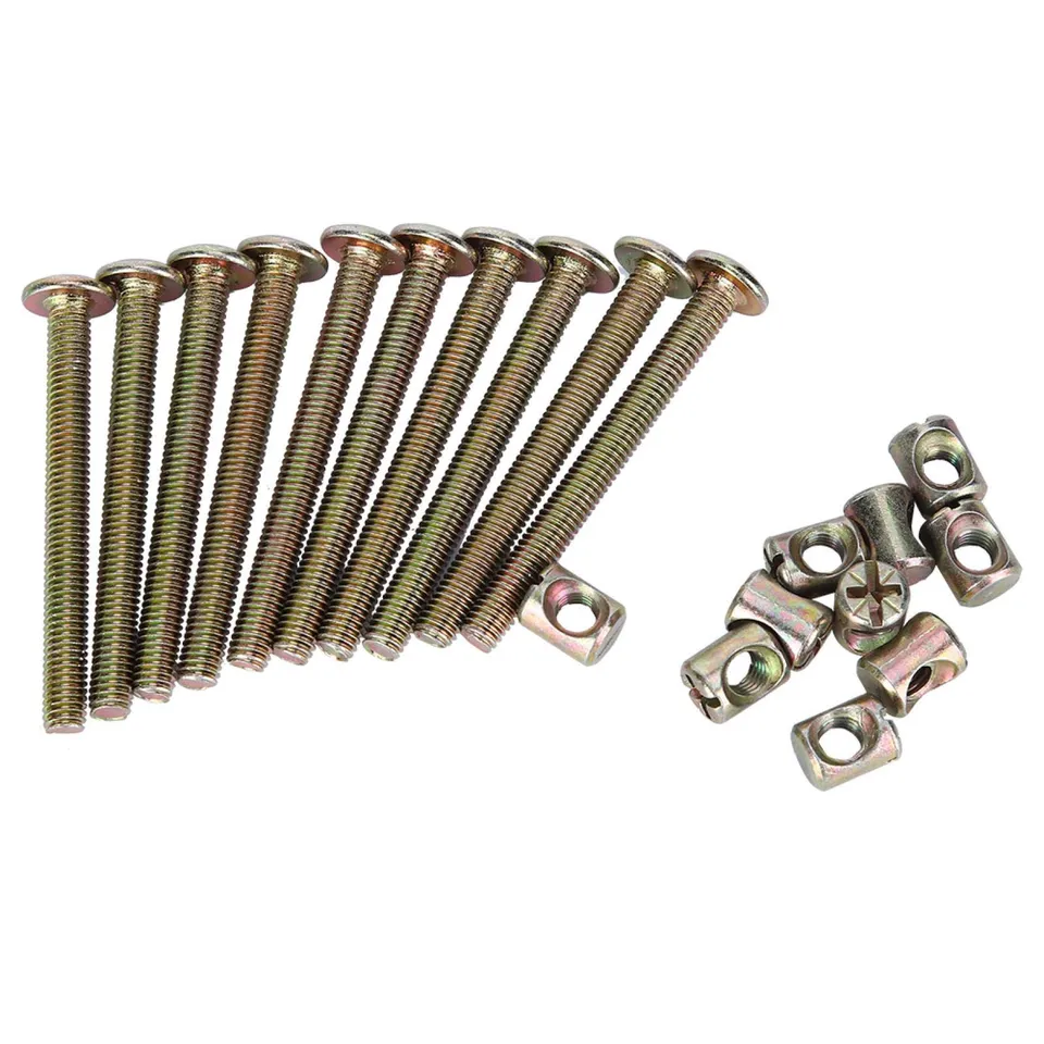 Kuuleyn M6 40mm bulloni mobili acciaio 10 pezzi zincati