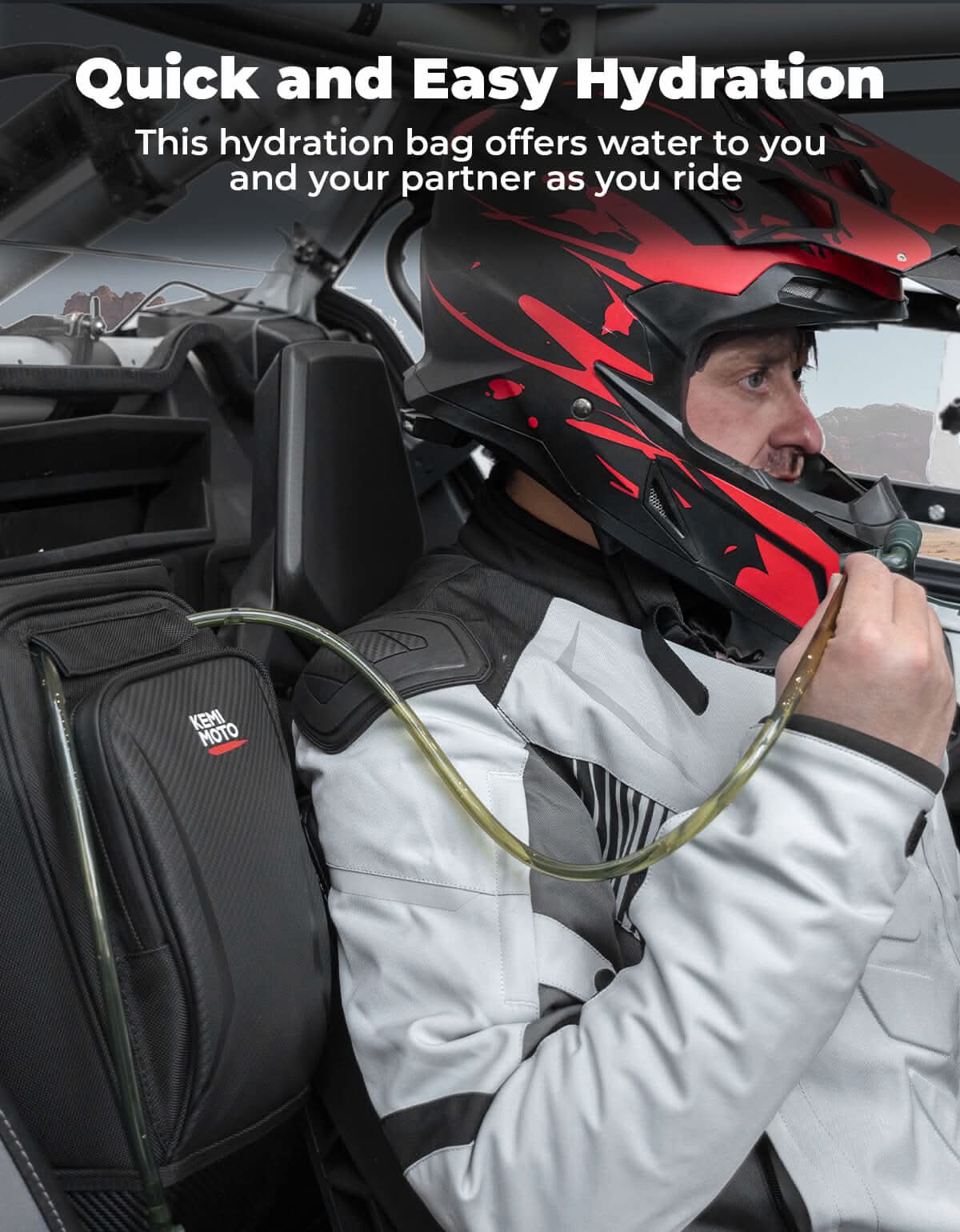 KEMIMOTO Maverick X3 Borsa Centrale con Doppia Idratazione