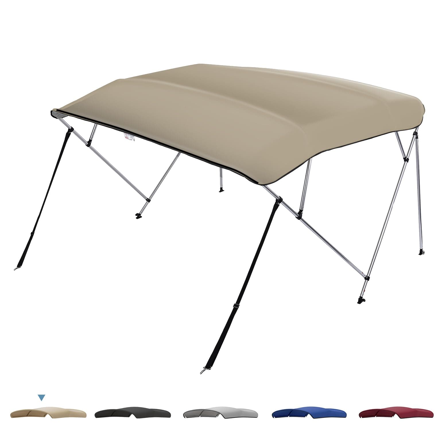 KEMIMOTO Bimini tendalino barca 4 archi grigio 73-78