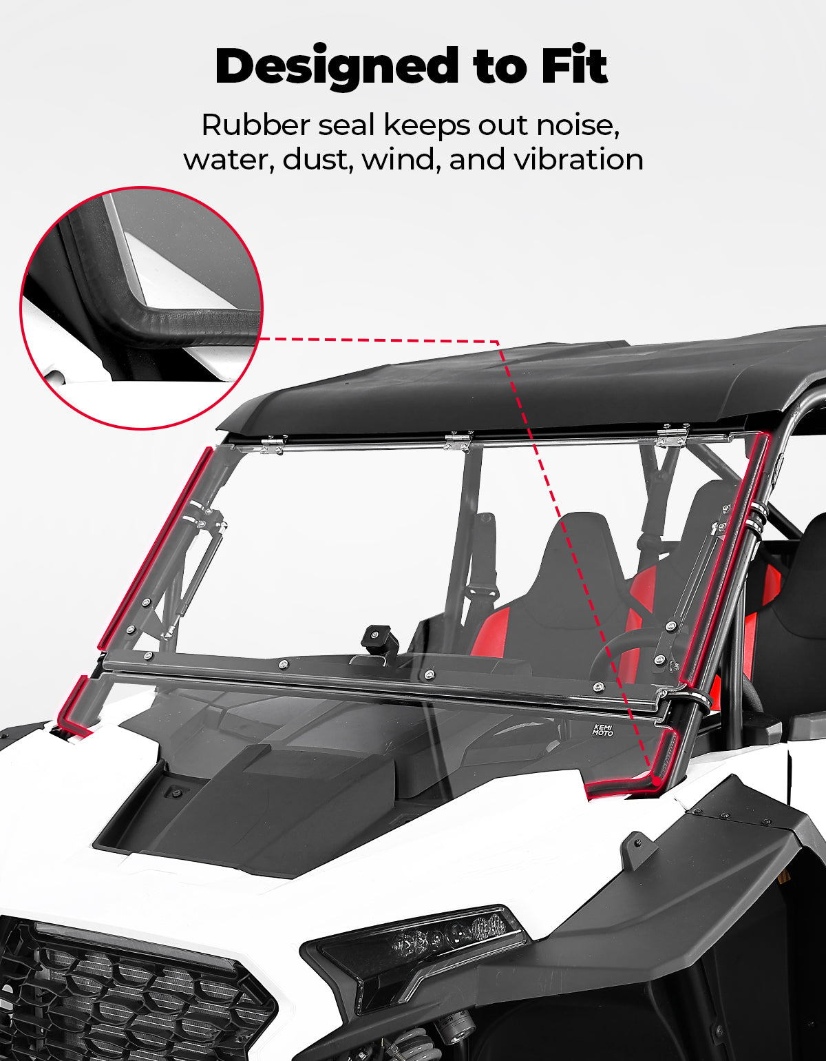 KEMIMOTO RZR XP 1000 2024-2026 parabrezza ribaltabile flip