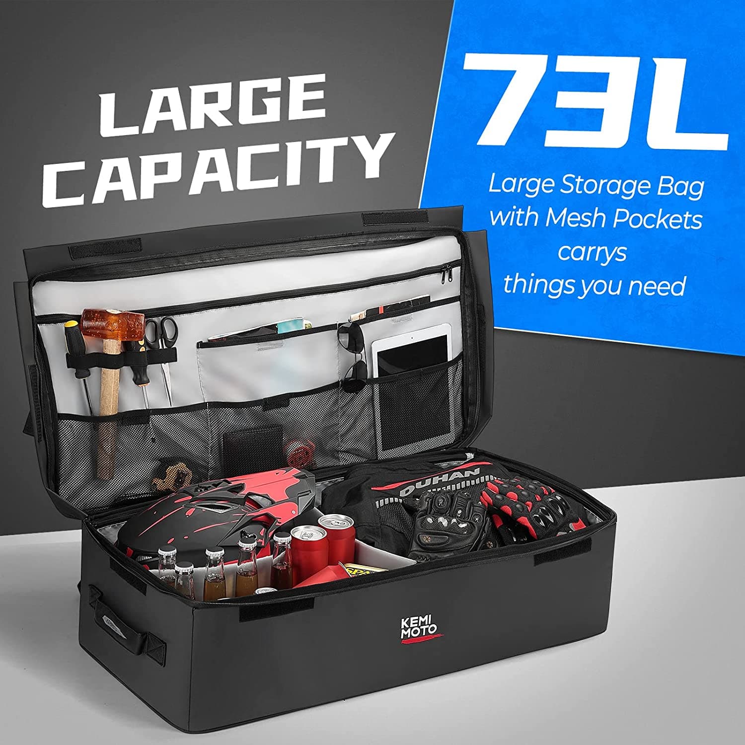 KEMIMOTO Borsa Portapacchi ATV Quad 73L Impermeabile