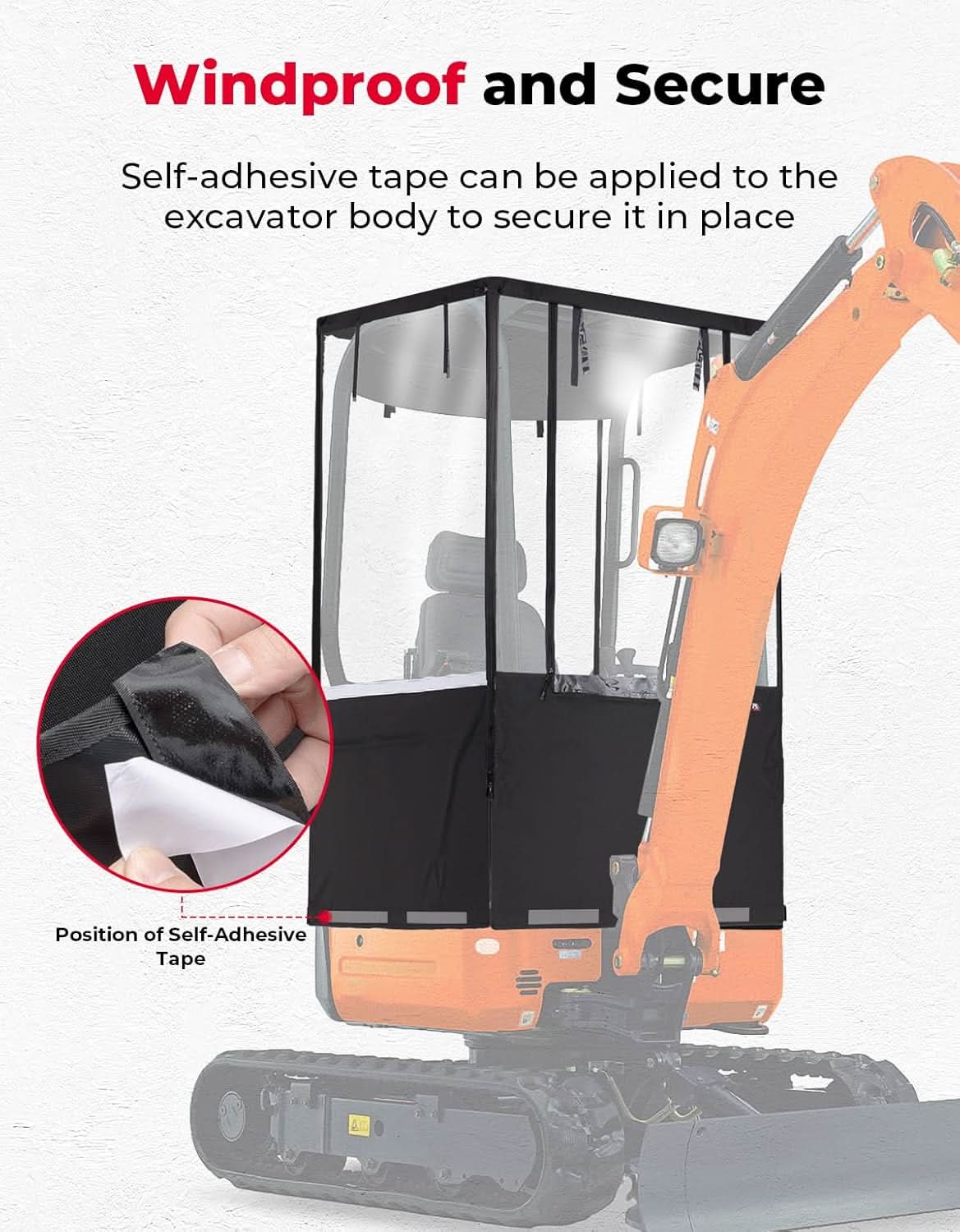 KEMIMOTO Telo Miniescavatore Bobcat E20 Kubota U17 impermeabile