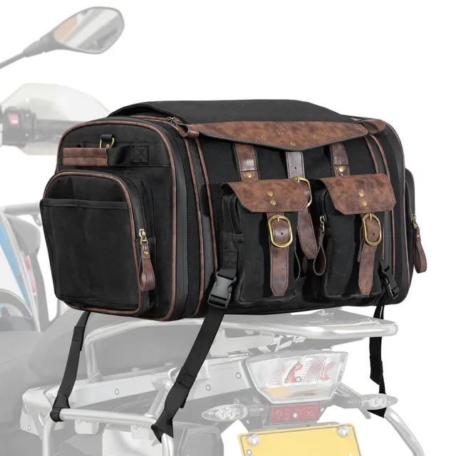 KEMIMOTO Borsa Posteriore Moto 60L Tela Cerata