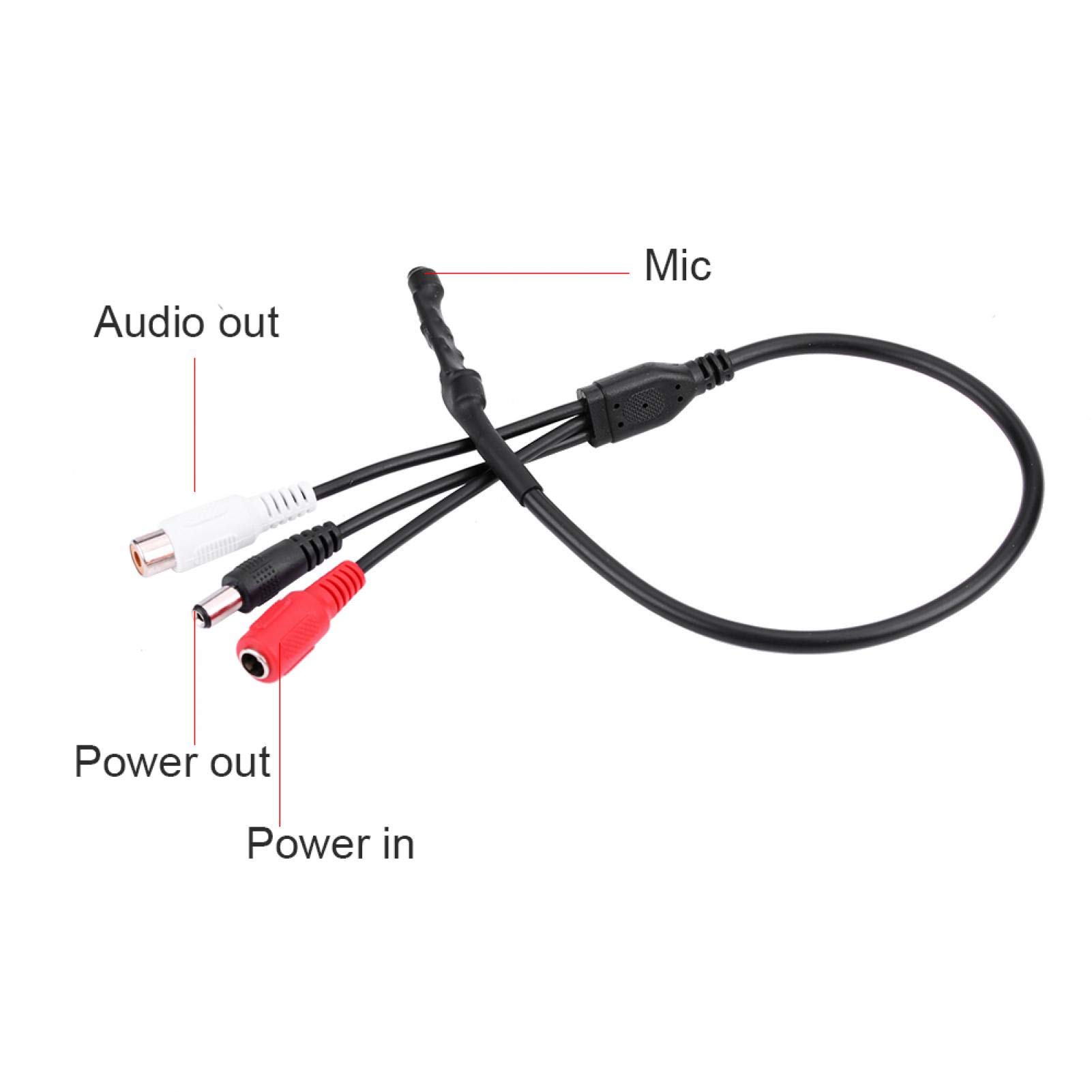 Kuuleyn Microfono CCTV mini per DVR alta sensibilita 12V