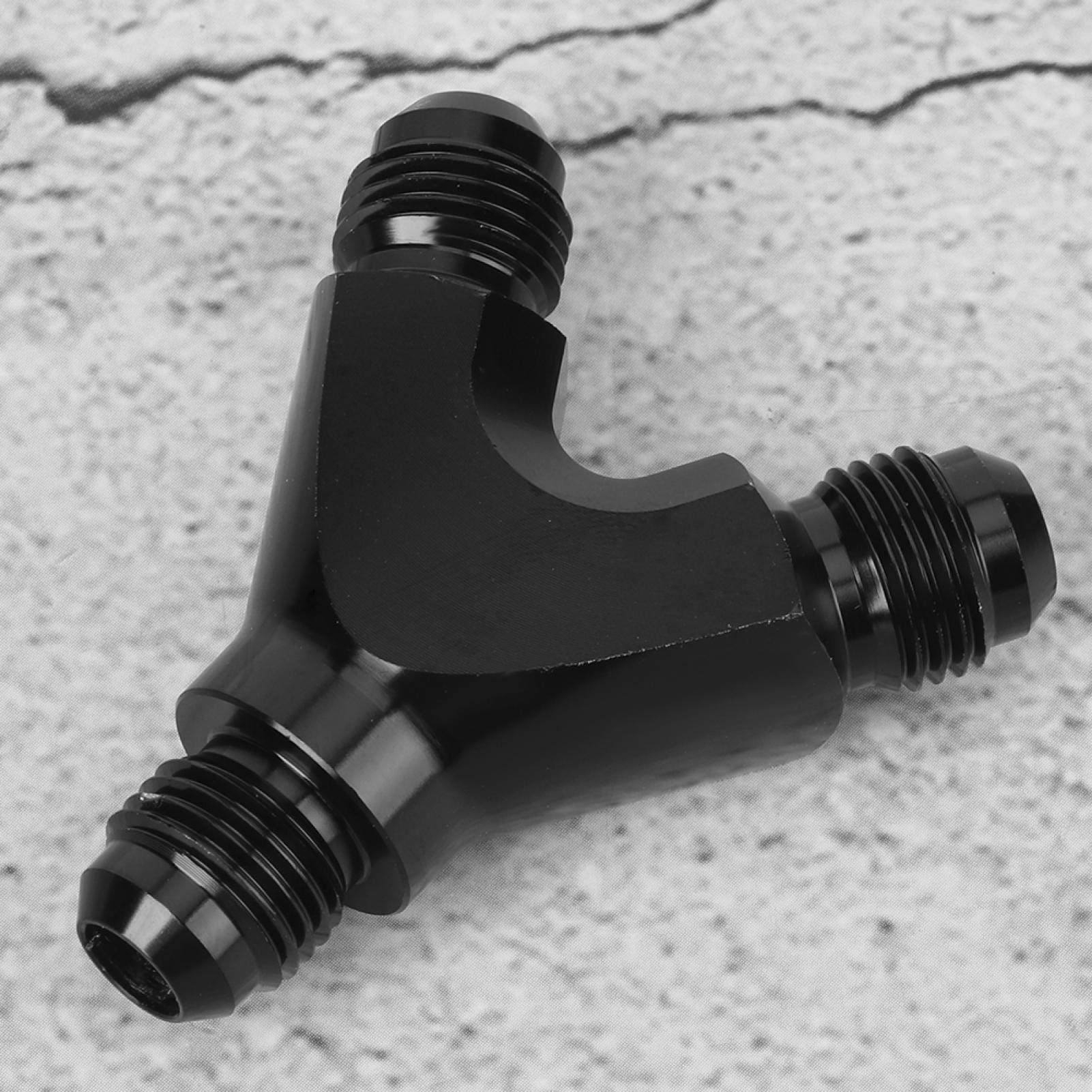 Kuuleyn Raccordo Y 6AN Adattatore 3 Vie Alluminio Nero Maschio