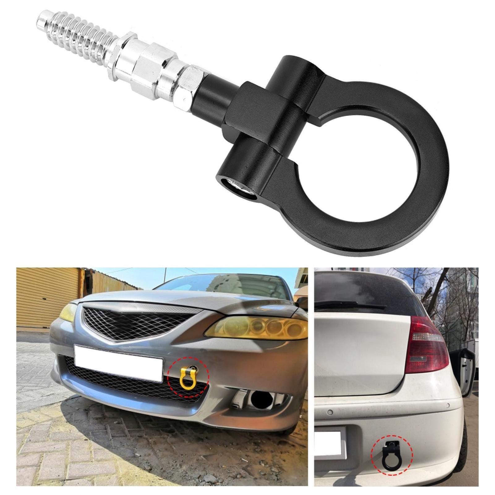 Kuuleyn Serie 3 gancio traino posteriore nero CNC 1 pz