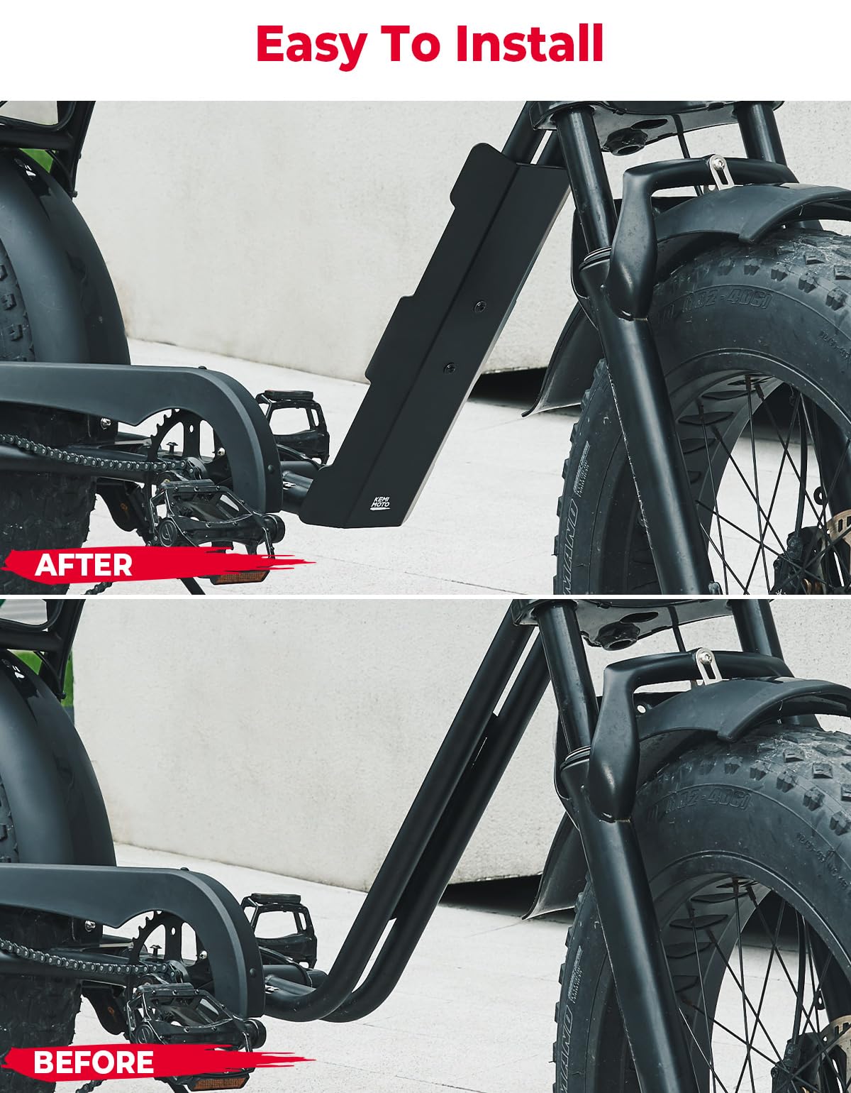 KEMIMOTO Super73 parafango centrale ebike nero 355 mm
