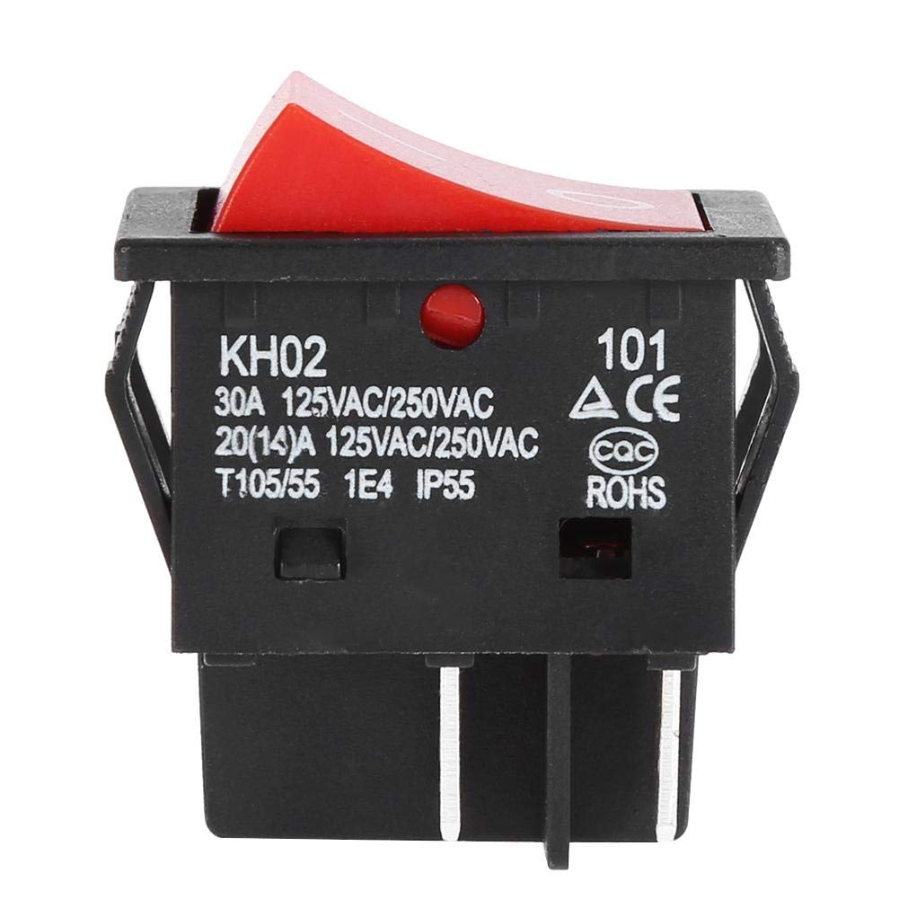 Kuuleyn Interruttore a bilanciere 4 pin 30A IP65 confezione 5 pezzi