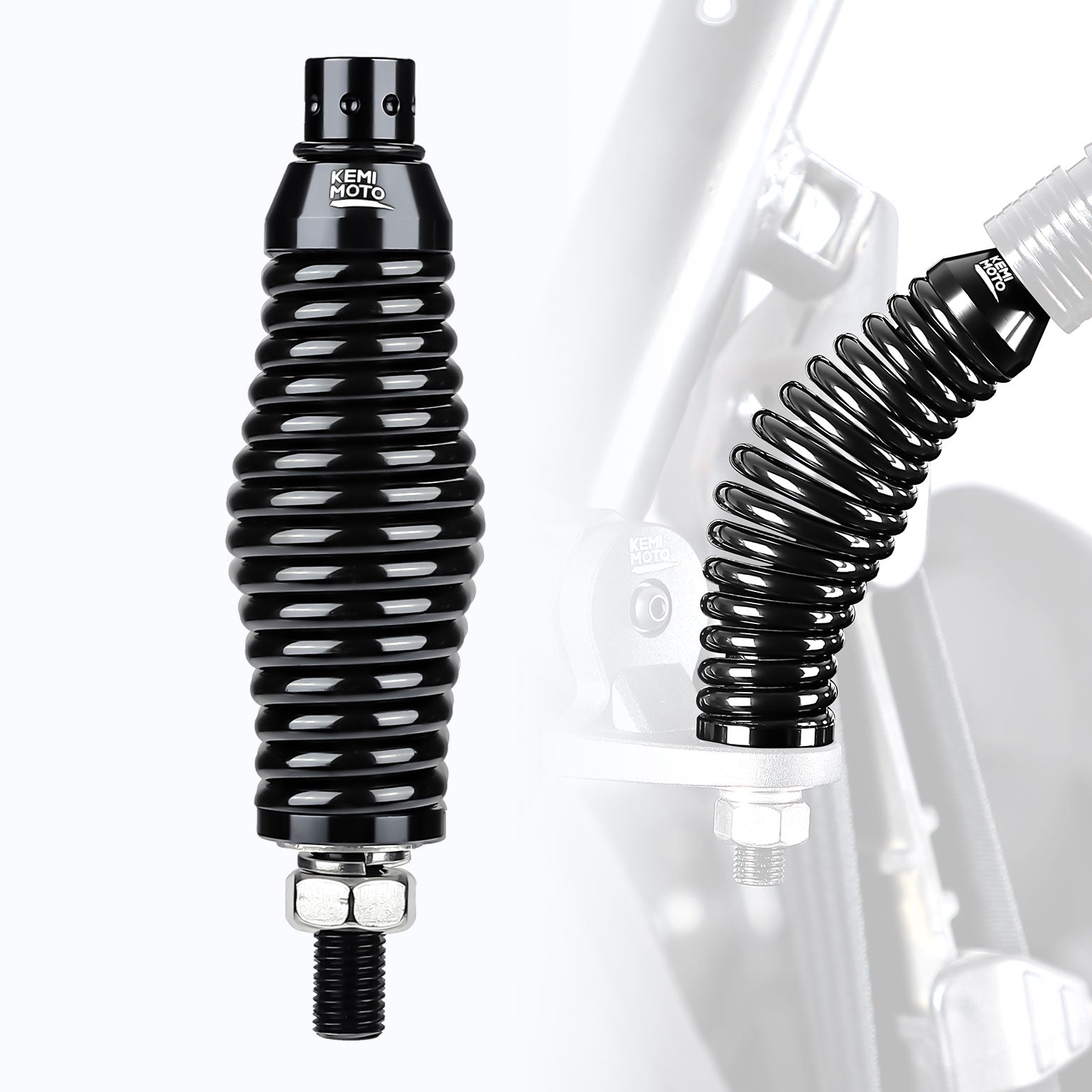 Kemimoto base molla whip light UTV ATV 2 pezzi acciaio nero