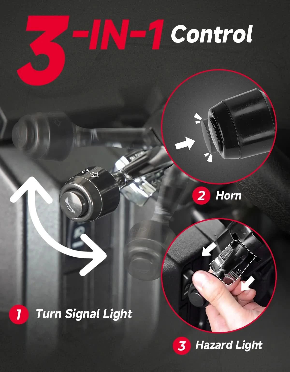 KEMIMOTO Xpedition kit frecce LED UTV 12V con clacson