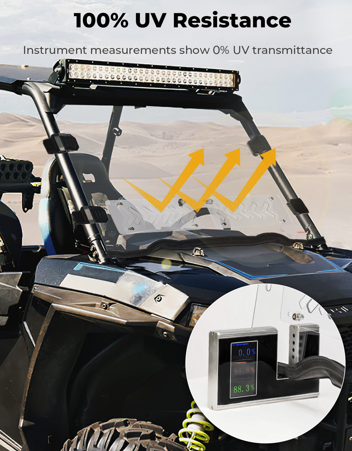 Kemimoto RZR XP 1000 parabrezza anteriore ventilato