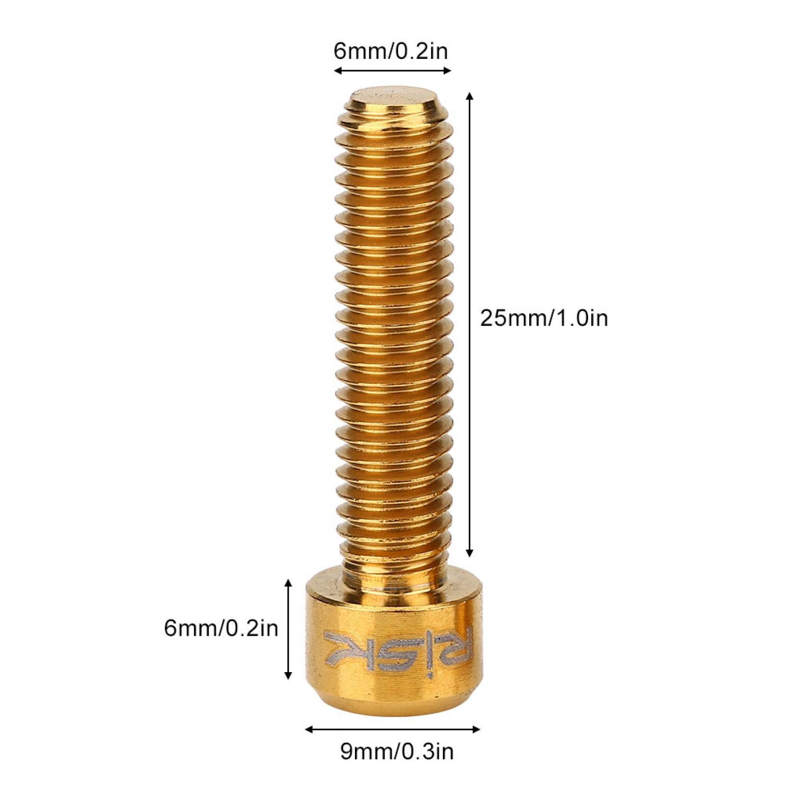 Kuuleyn Bulloni M6x25 freno a disco bici 2 pezzi oro