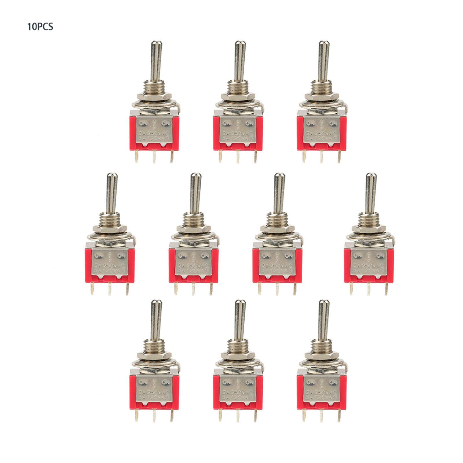 Kuuleyn Interruttore Levetta ON-OFF-ON DPDT 6 Pin 10 Pezzi