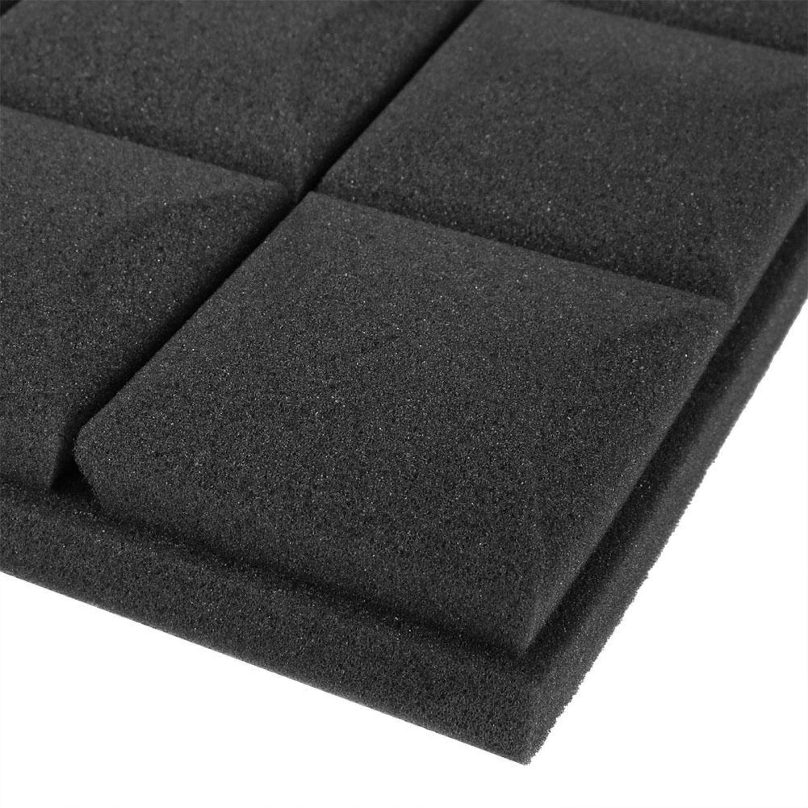 Kuuleyn Pannelli Acustici 50x50x5cm Pannelli Fonoassorbenti Nero 6 Pezzi