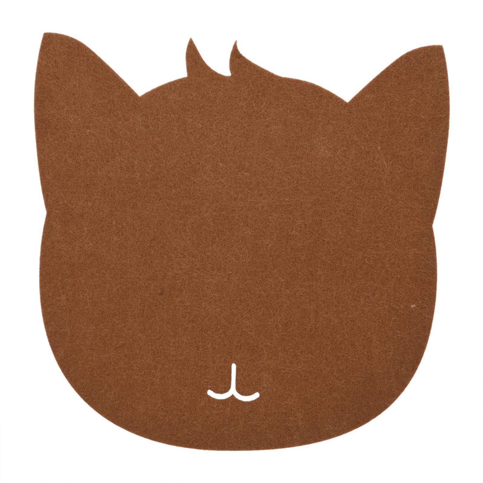 Kuuleyn tappetino mouse gatto in feltro viola 20x20 cm