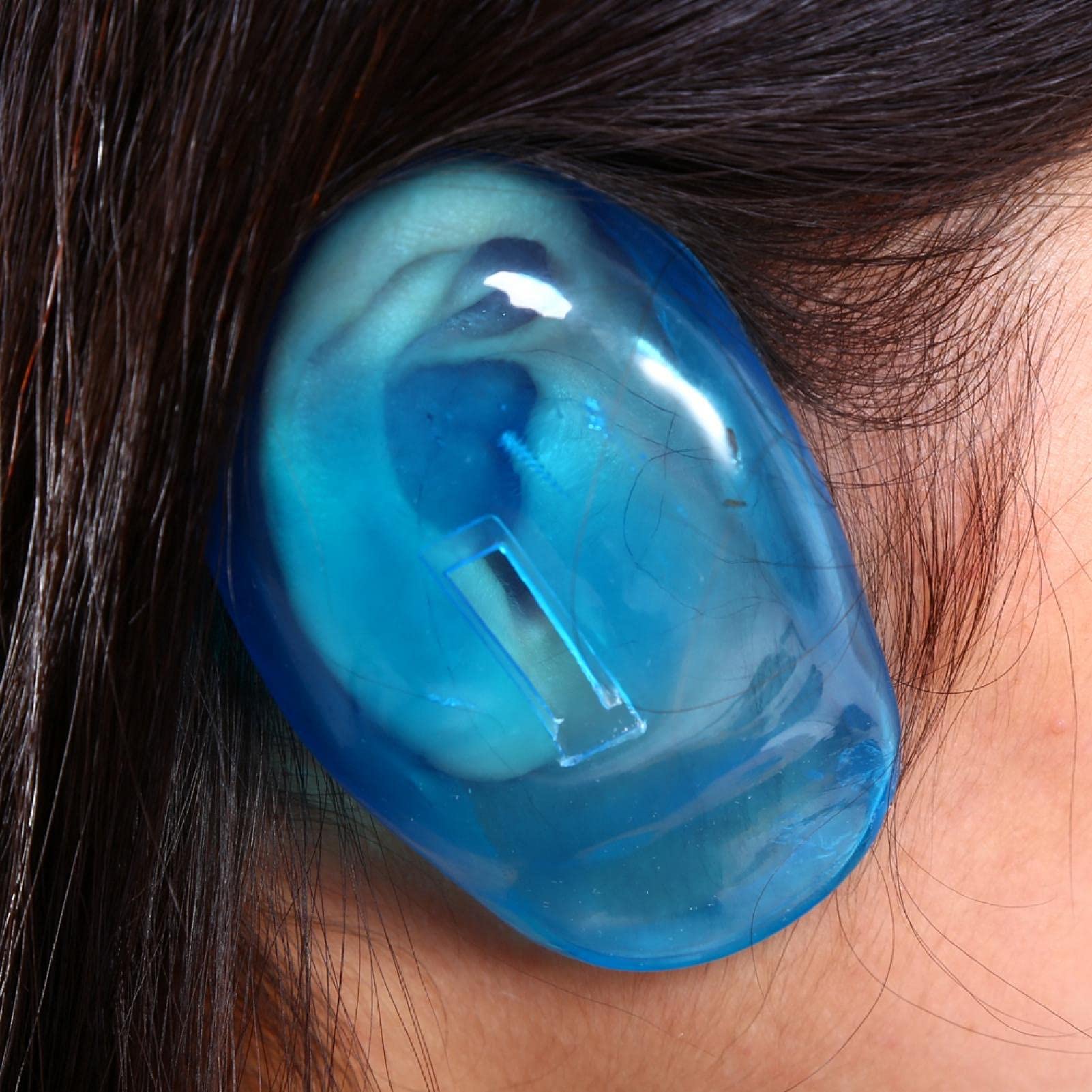Kuuleyn Copriorecchie Plastica Blu 2 Pezzi Antimacchia