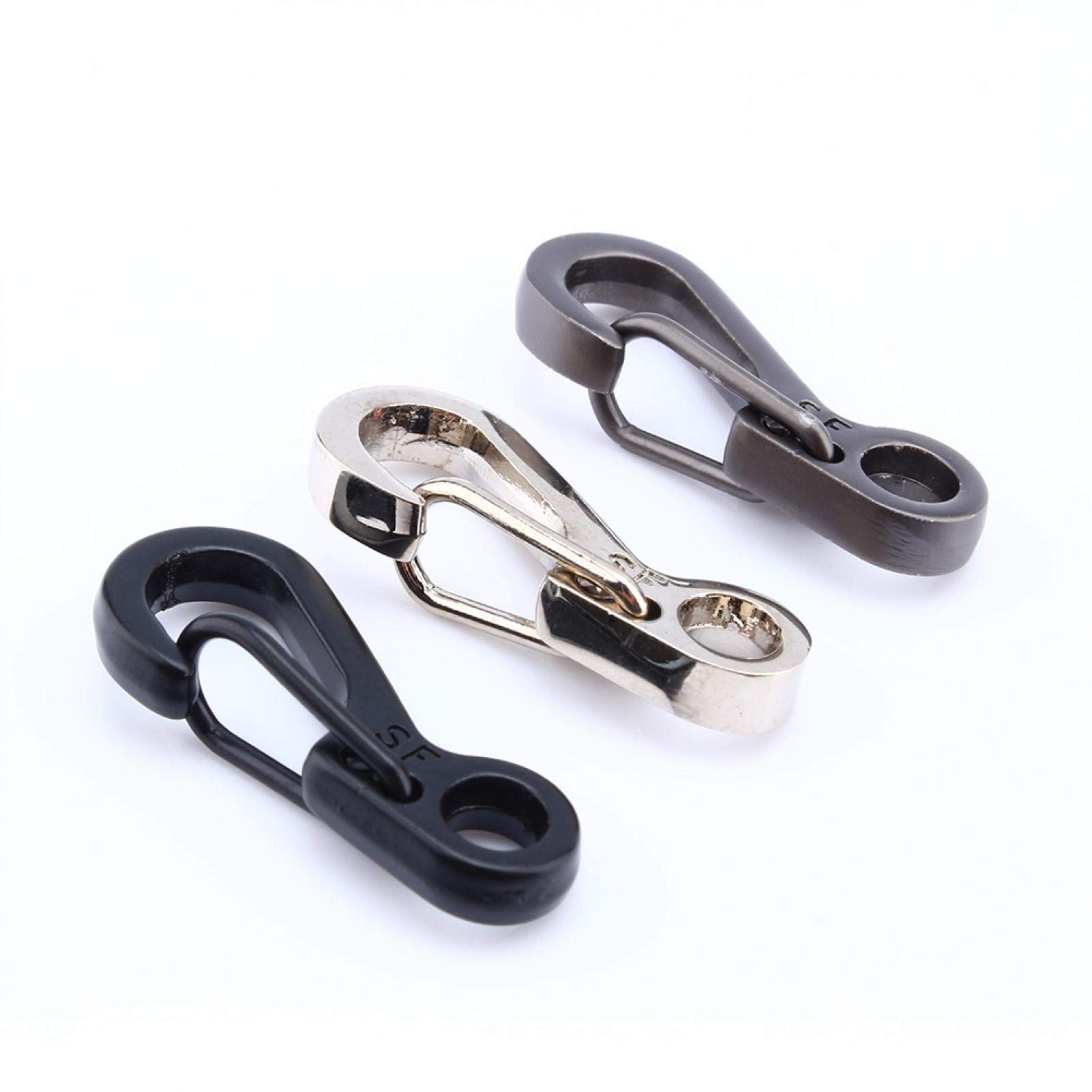 Kuuleyn mini moschettone portachiavi nero 30 mm lega