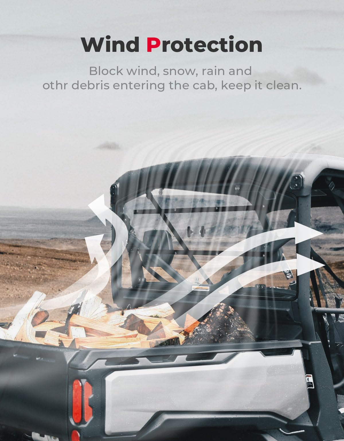 KEMIMOTO Lunotto Scorrevole Can-Am Defender HD Policarb.