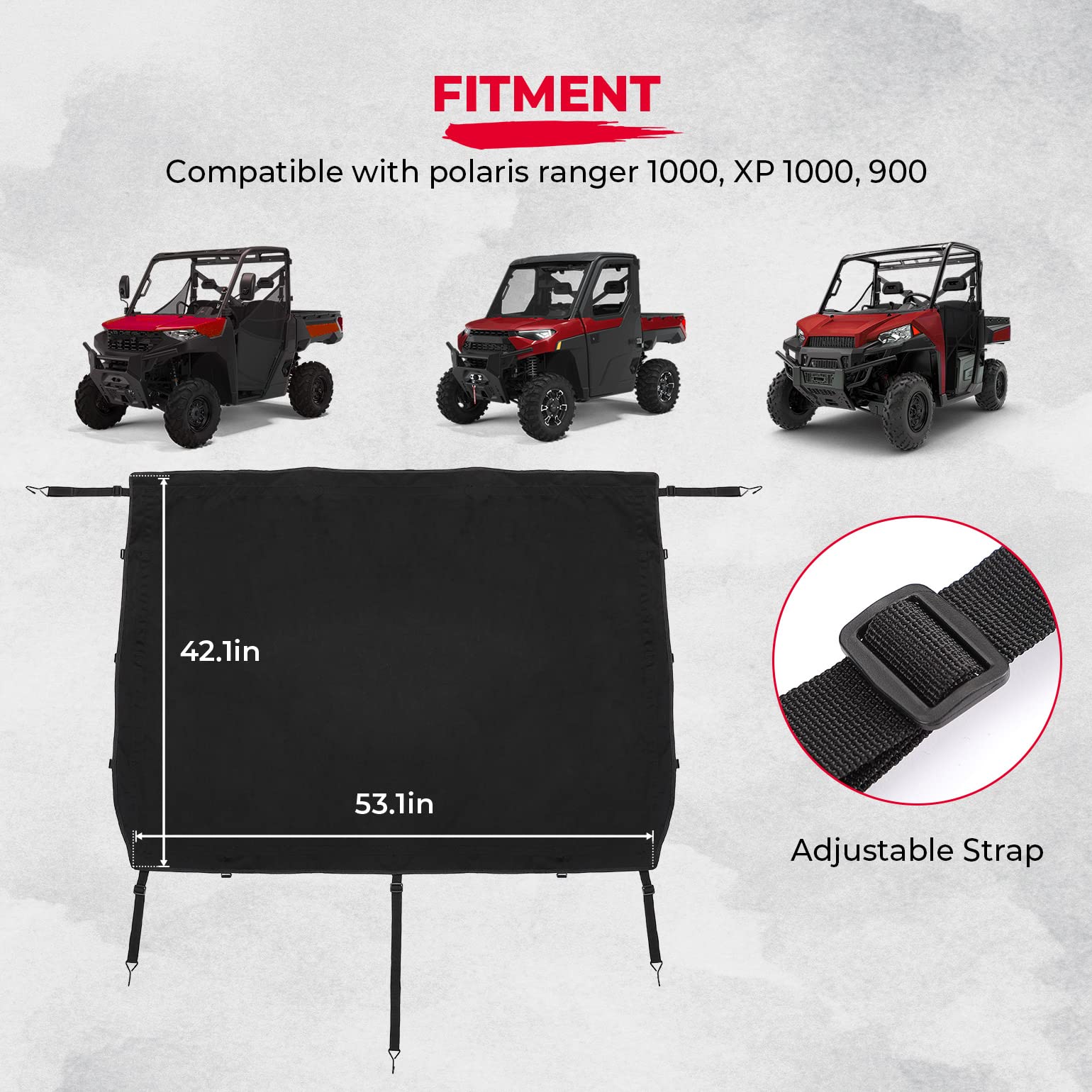 KEMIMOTO B0108-02401 telo cassone Polaris Ranger XP 1000