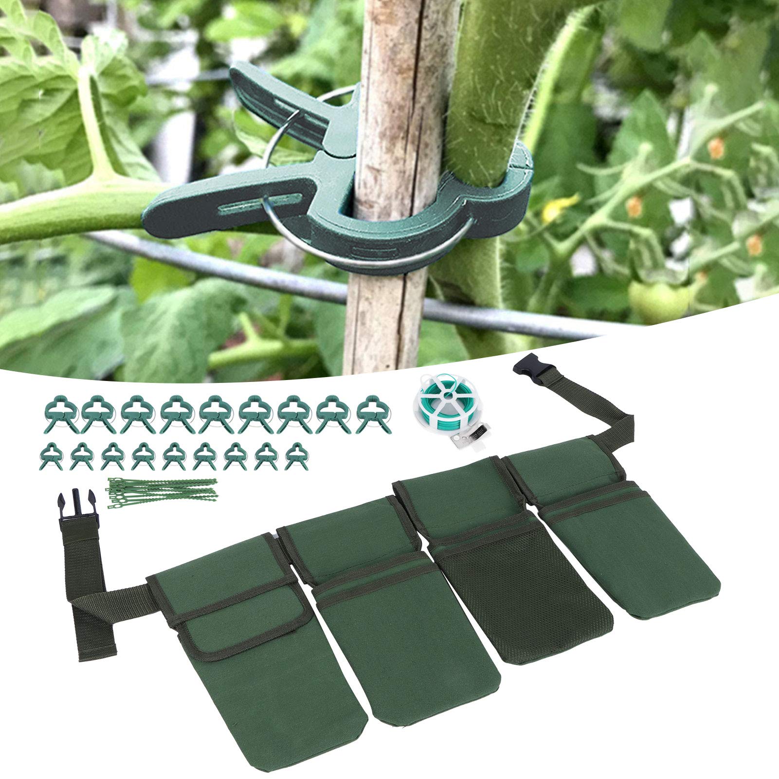 Kuuleyn Marsupio Giardinaggio Cintura Tela Verde