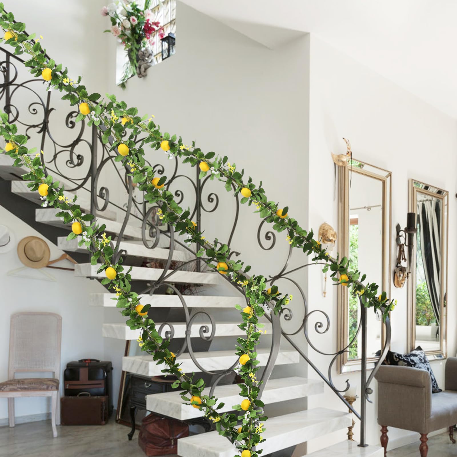 Hapivida Ghirlanda Limone Artificiale Verde 2 m