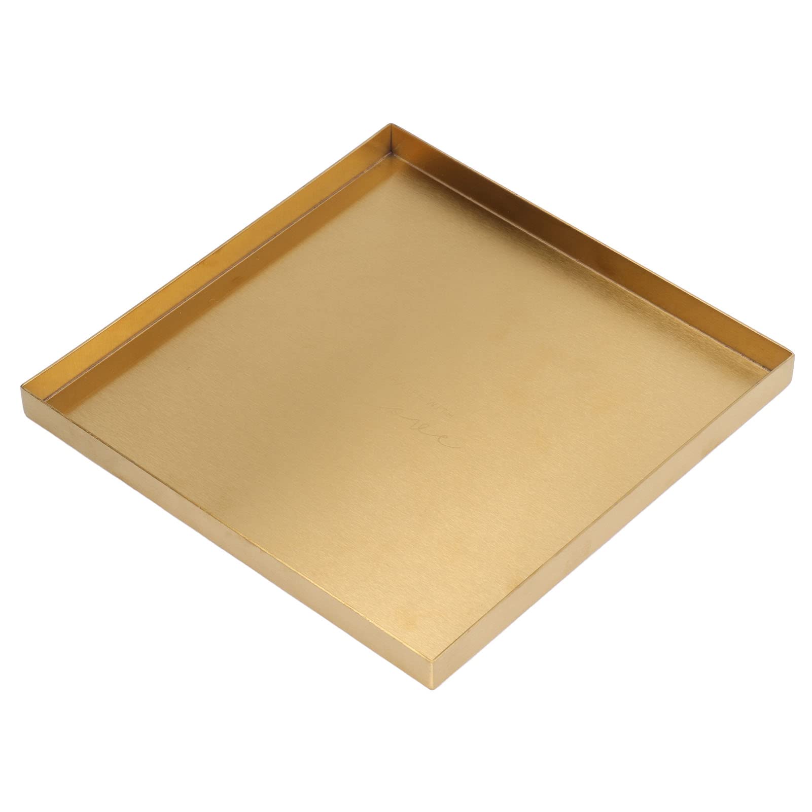 Hapivida Vassoio Quadrato Acciaio Inox Oro 20 cm