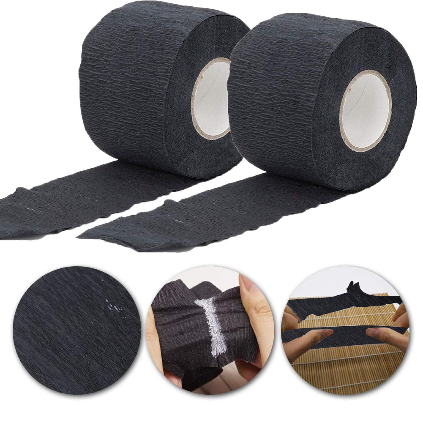 Kuuleyn Strisce Collo Carta Nere 2pz Elastiche