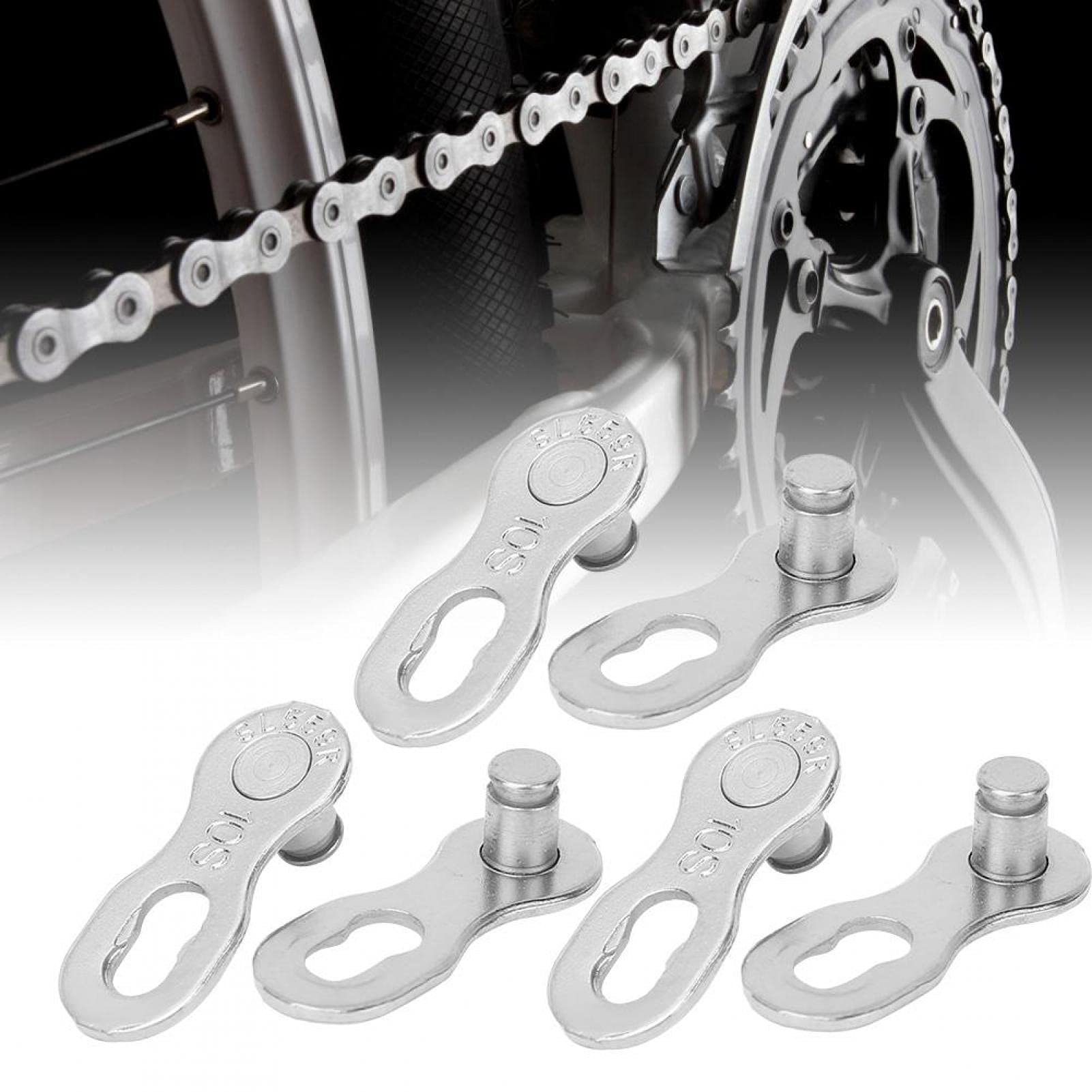 Kuuleyn false maglie catena bici 10V argento 4 paia