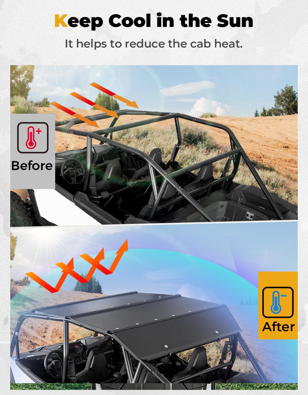KEMIMOTO tetto alluminio RZR XP 4 1000 nero 2024+