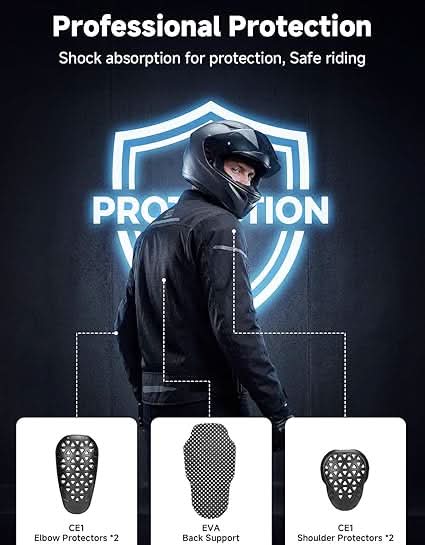 KEMIMOTO giacca moto mesh estiva con protezioni CE uomo