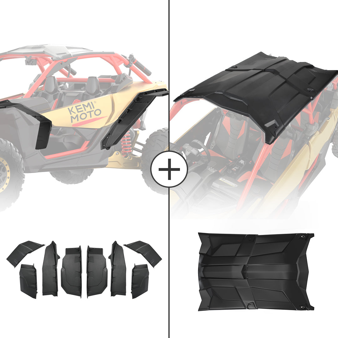 KEMIMOTO Maverick X3 MAX parafanghi estesi XXL + tetto rigido