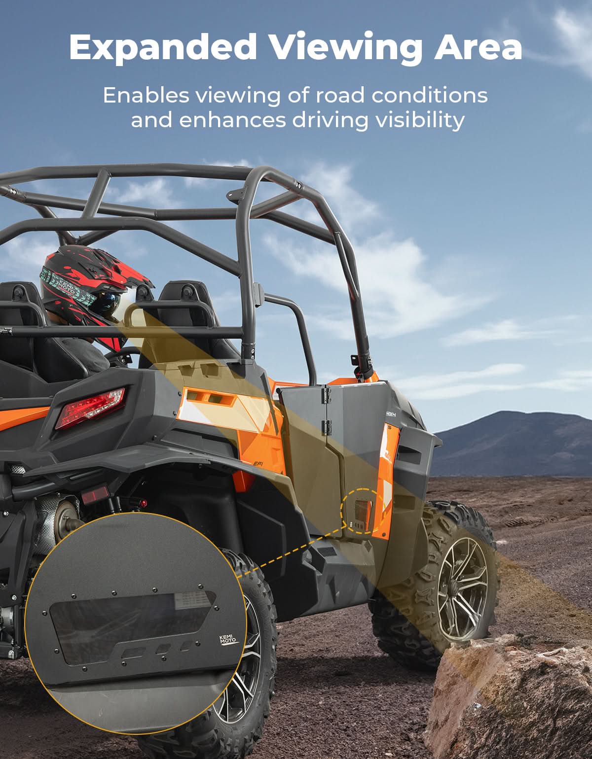 KEMIMOTO ZFORCE porte alluminio UTV inserti neri