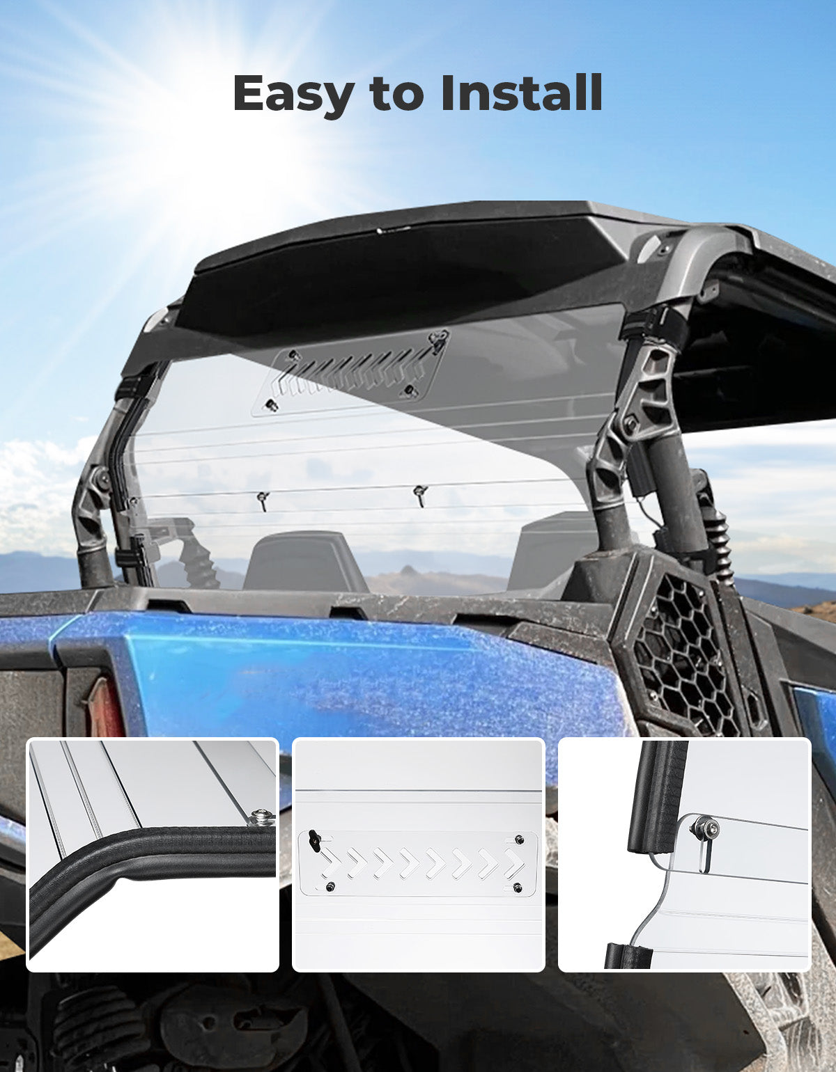 KEMIMOTO Lunotto Posteriore Can-Am Commander 1000 Ventilato