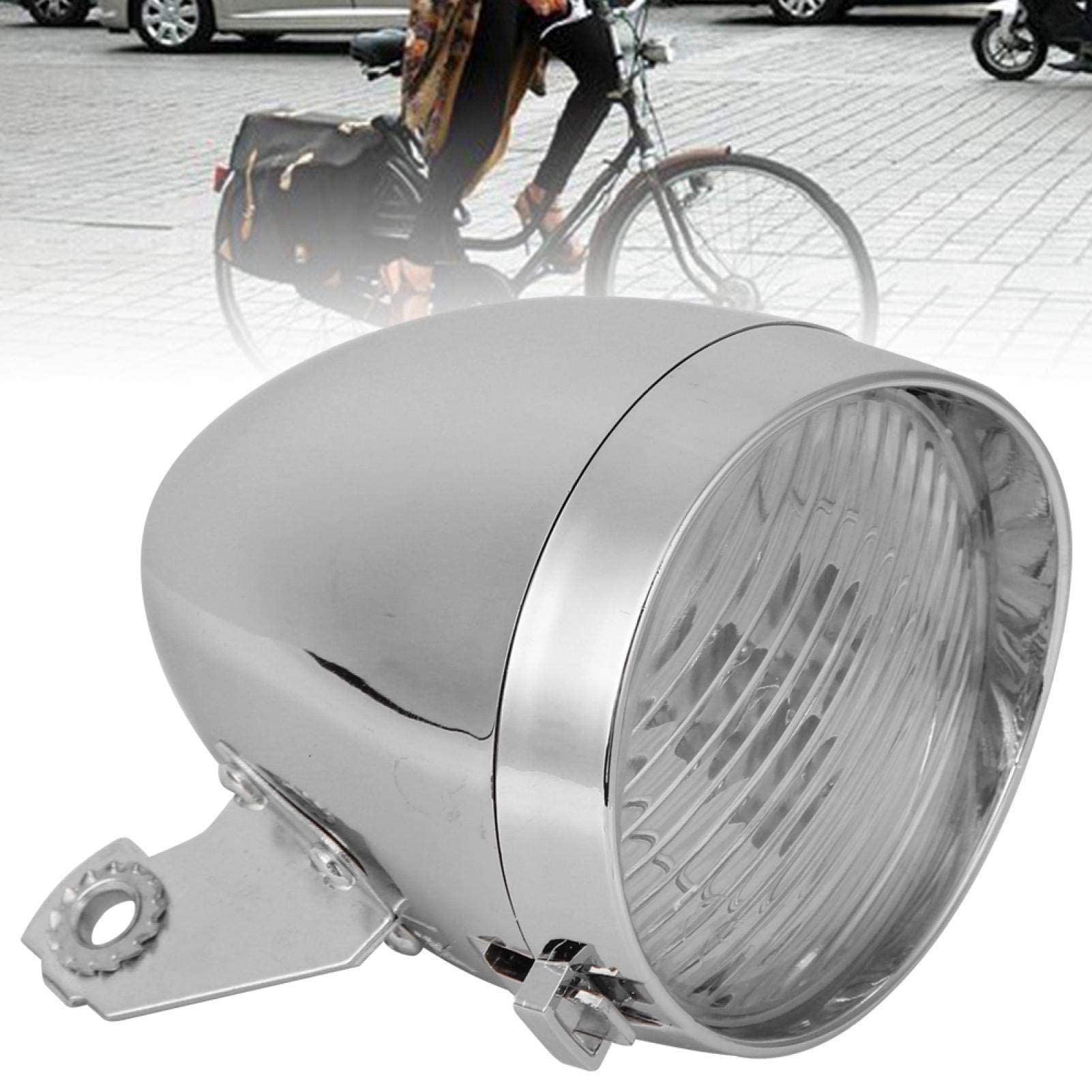Hapivida Luce Bici Anteriore 3 LED Vintage Argento