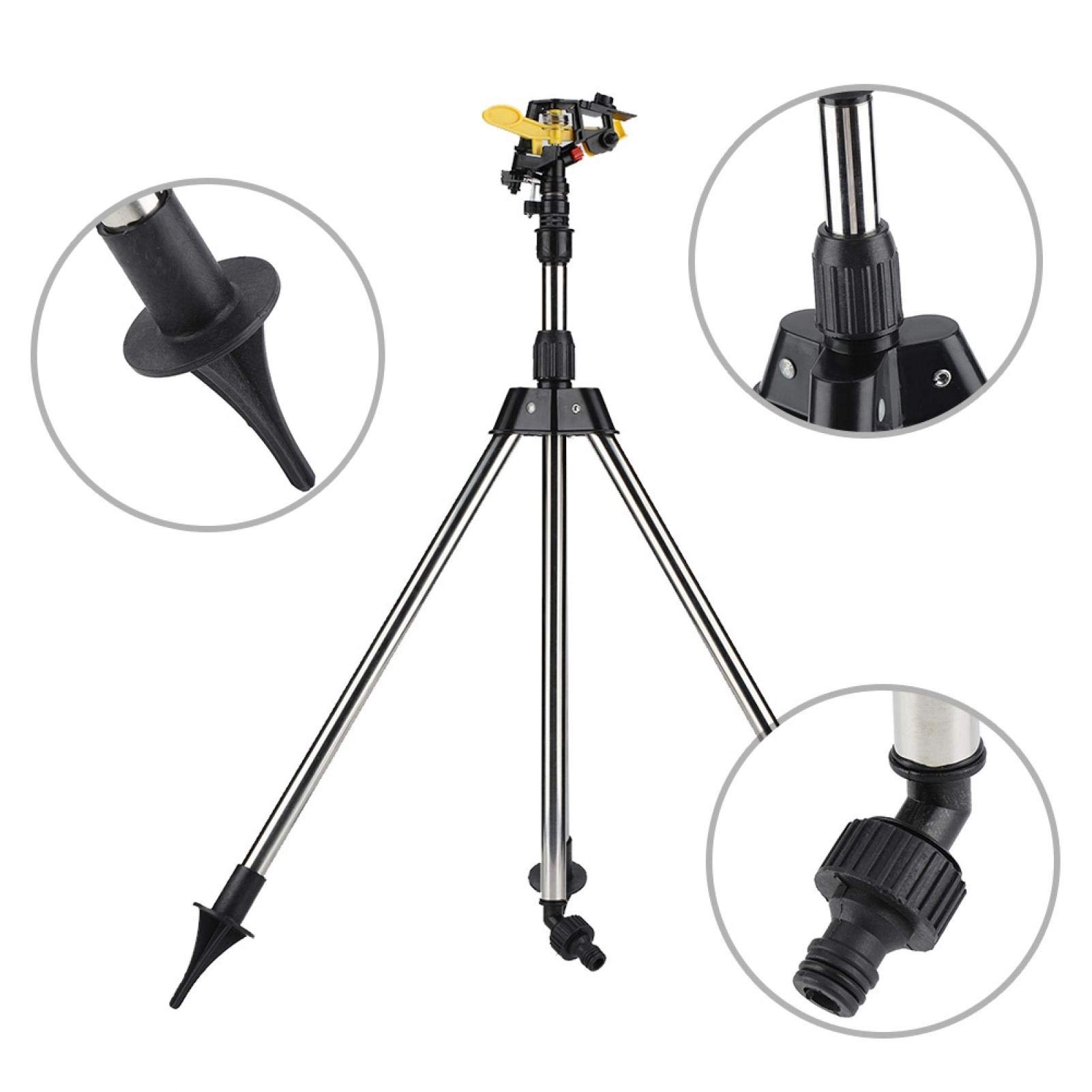 Kuuleyn Irrigatore giardino con treppiede acciaio 360°