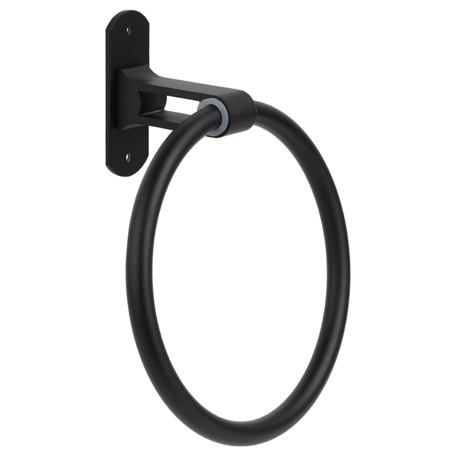 Kuuleyn Porta Asciugamani Anello Nero Rotondo da Parete