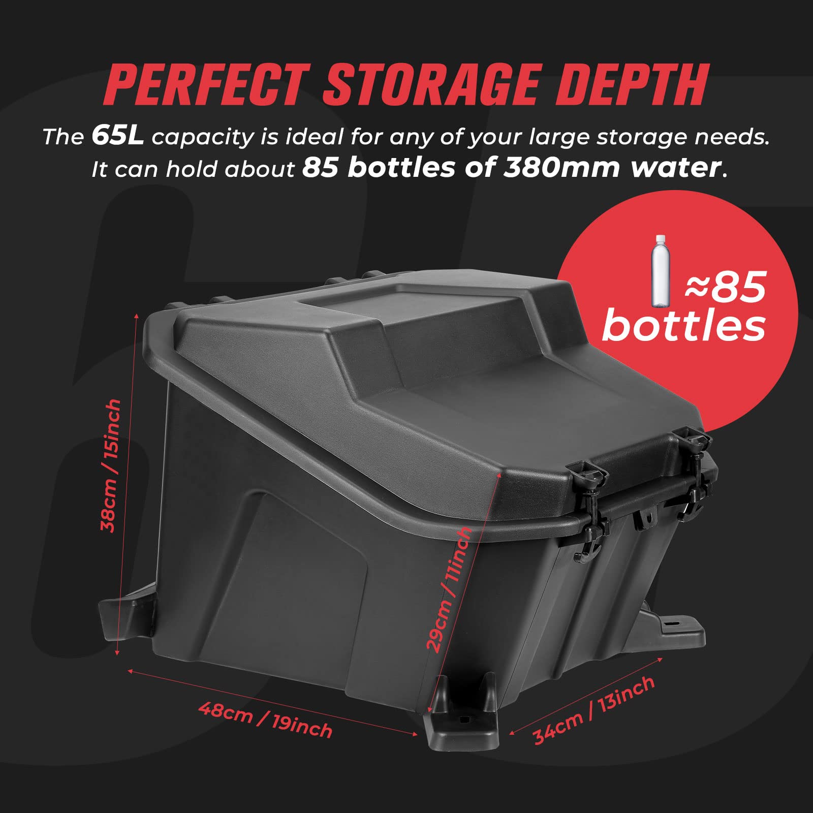 KEMIMOTO Box RZR XP 1000 baule 65L impermeabile