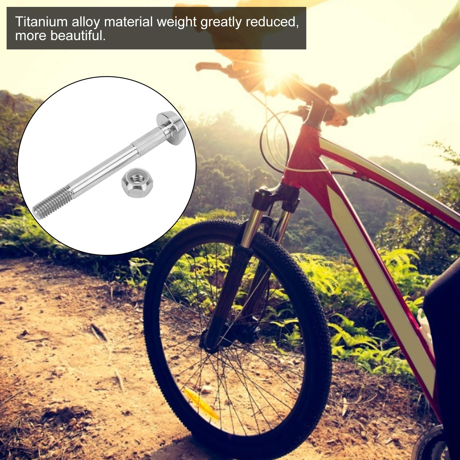 Kuuleyn Set Vite Dado Ammortizzatore Bici Titanio Brompton