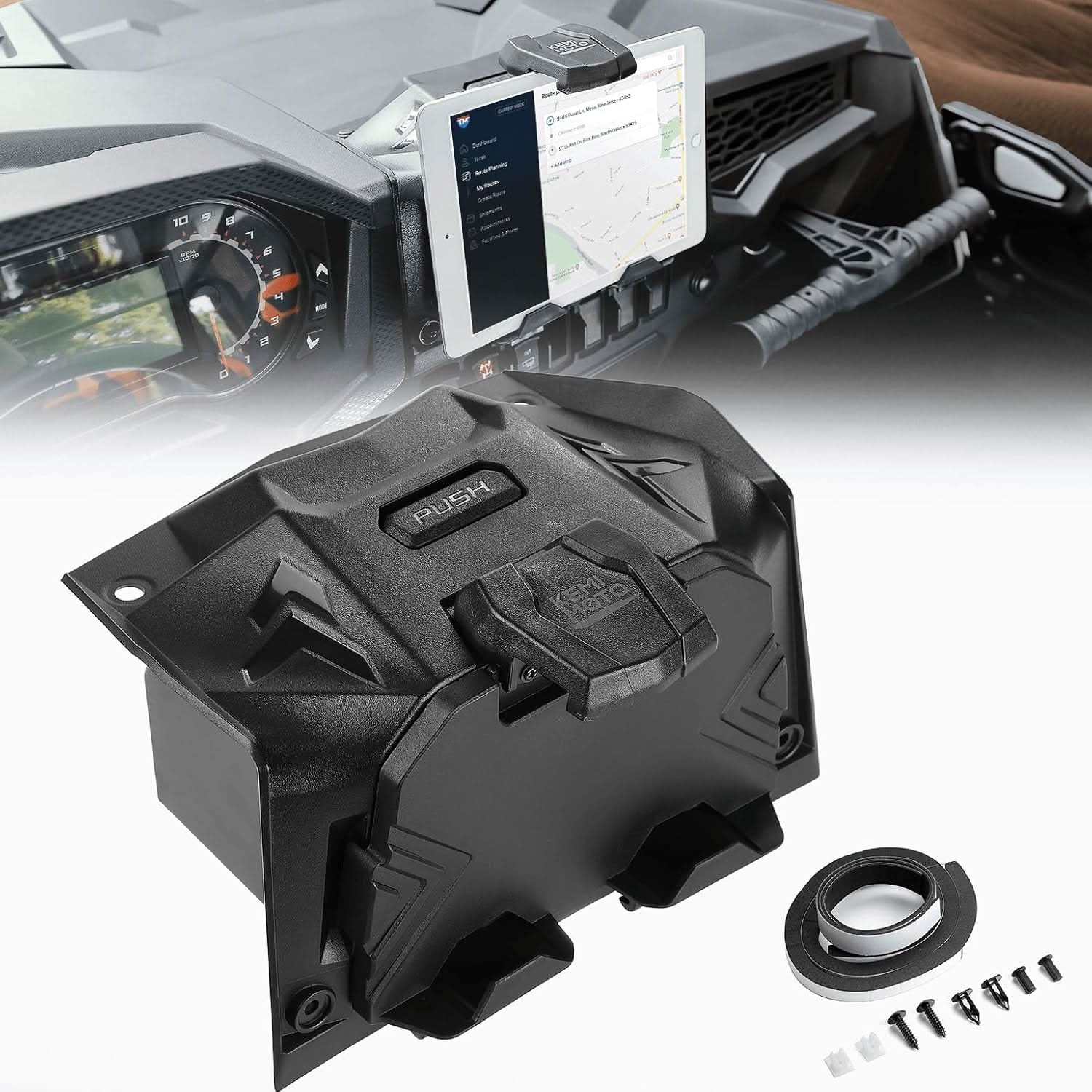 KEMIMOTO RZR XP 1000 supporto GPS con box 2,5 L