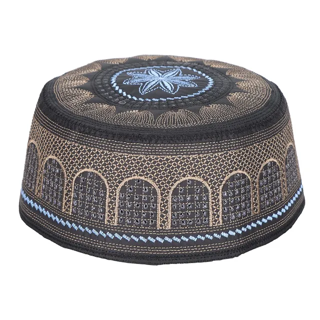 Hapivida Ricamo Nero cappello preghiera cotone 57