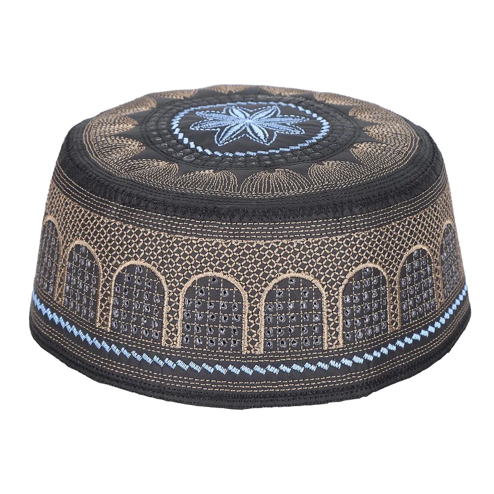 Hapivida Ricamo Nero cappello preghiera cotone 57