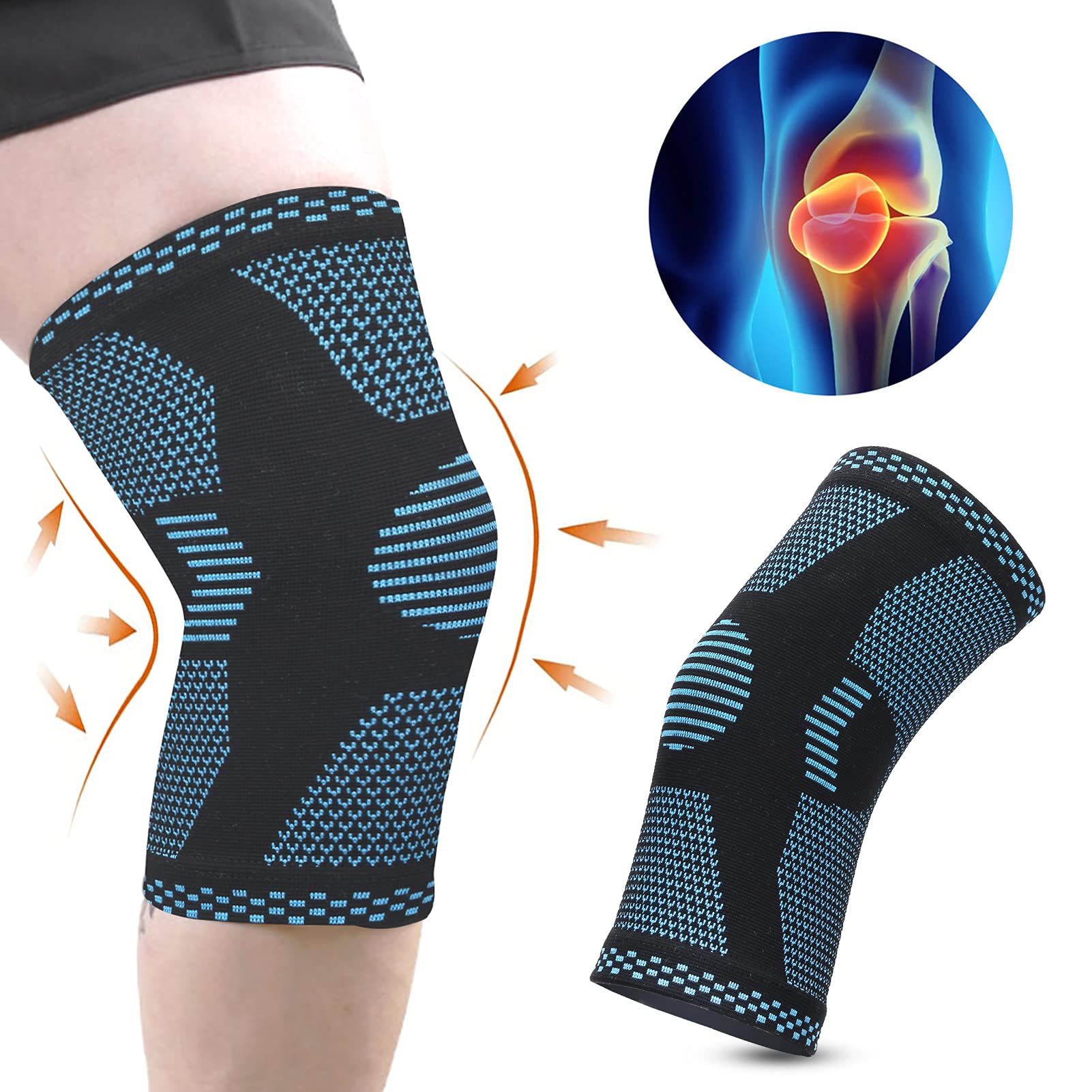 Kuuleyn Ginocchiera Compressione Nylon Taglia L